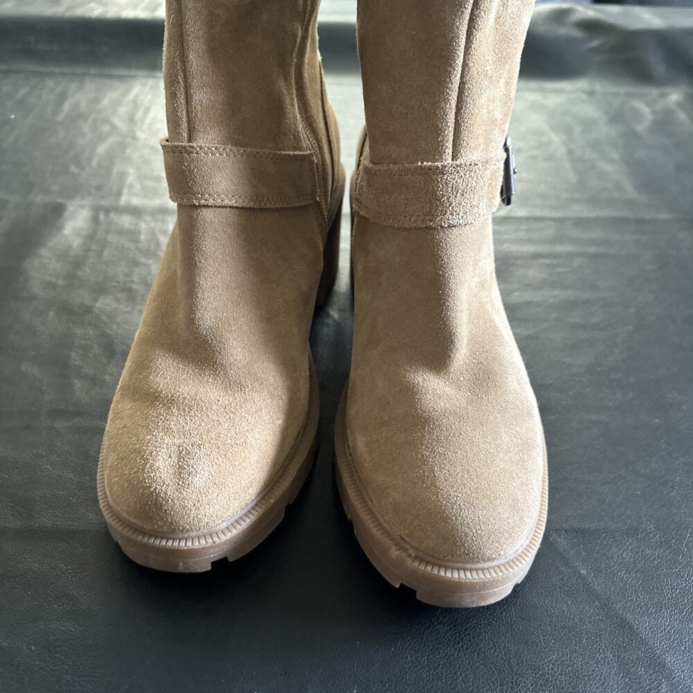 BOOTS Lucky Brand LK-scoty SUEDE Leather KNEE HIGH Womens Size 9 M Tan - Picture 3 of 14